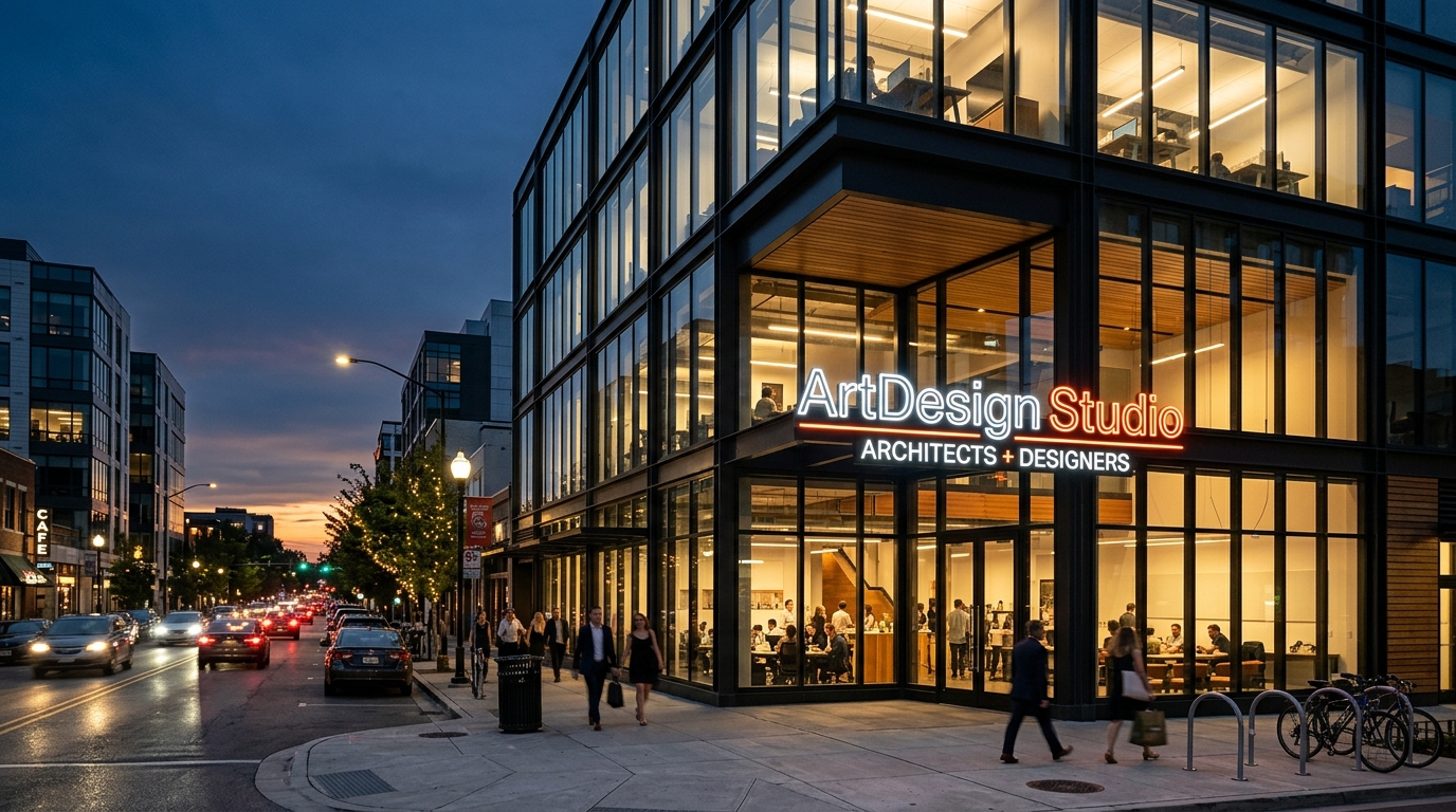 Вид на офис ArtDesign с главной улицы